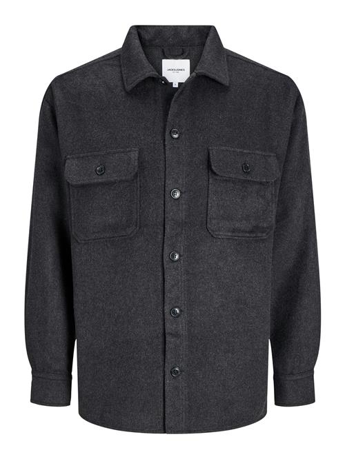 JACK & JONES Skjorte 'JJEBradley Ollie'  sort-meleret