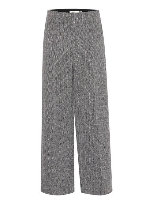 ICHI Bukser 'Kate'  mørkegrå / grå-meleret