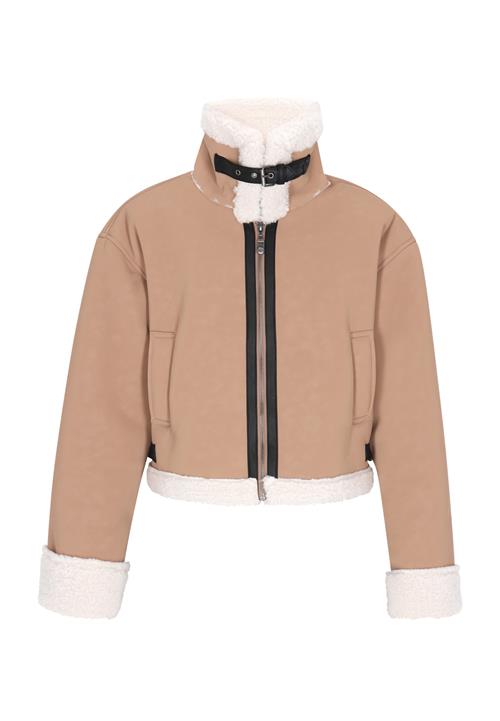 DreiMaster Vintage Vinterjakke  mørkebeige / sort / hvid