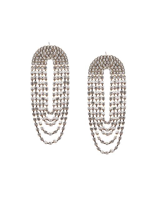 SOHI Øreringe 'Mahak'  sølv / transparent