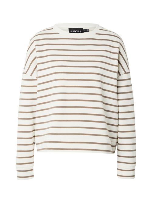 PIECES Sweatshirt 'Chilli'  beige / hvid