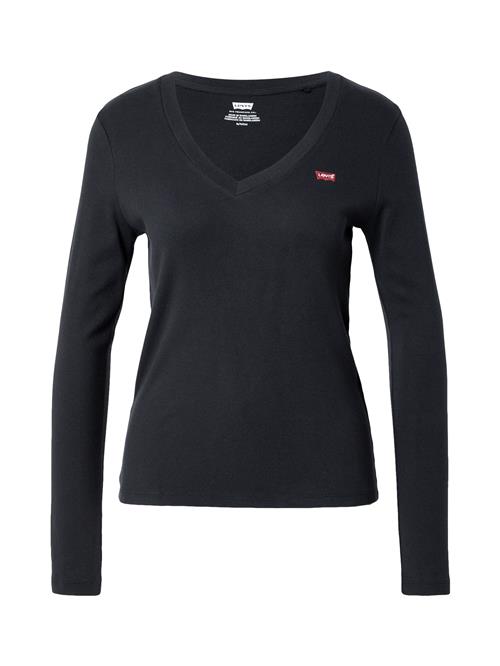 LEVI'S ® Shirts 'Essential Housemark Long Sleeve V-Neck Tee'  grå