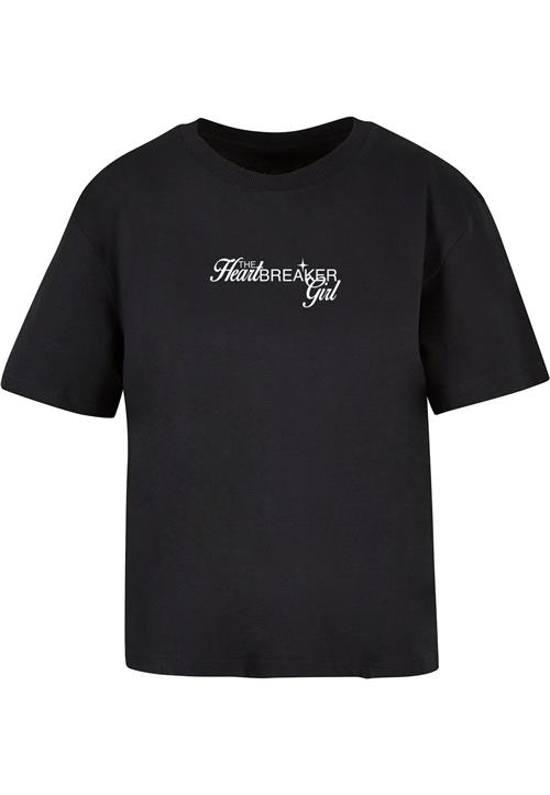 Miss Tee Shirts 'Heartbreaker Girl'  hindbær / sort / hvid