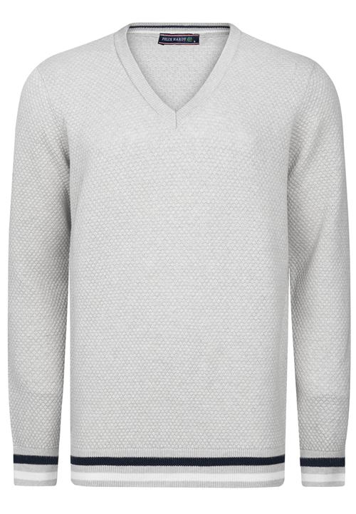 Felix Hardy Pullover  lysegrå / sort / hvid