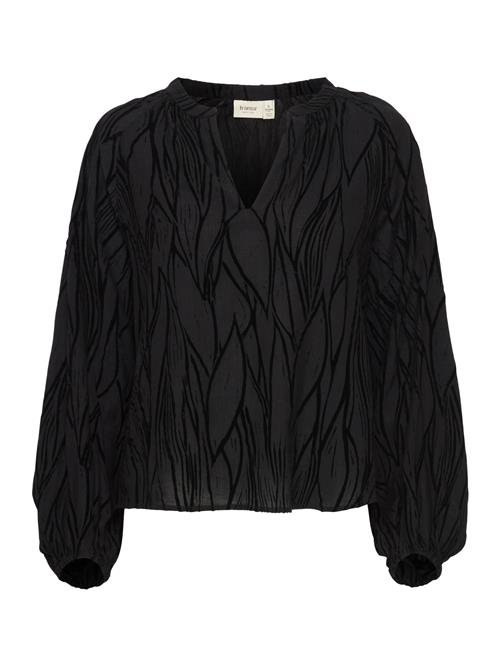 Fransa Bluse  sort / sort-meleret