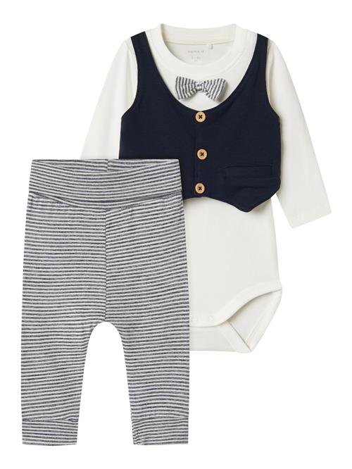 NAME IT Sæt 'NBMAdam'  safir / hvid