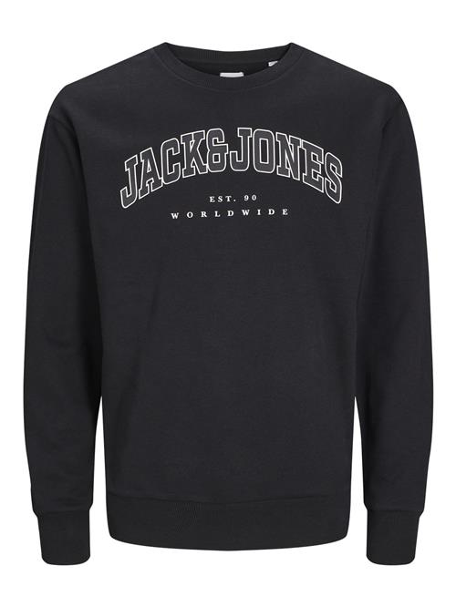 JACK & JONES MINI Sweatshirt 'JJECALEB'  sort / hvid