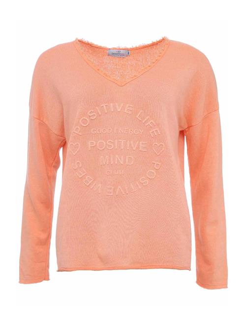 Zwillingsherz Sweatshirt 'Positive Mind'  orange / lyseorange