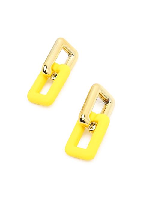 SOHI Øreringe 'Rennu'  gul / guld