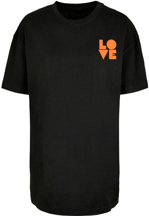 Merchcode Oversized bluse 'Hugs & Love - Love'  orange / sort