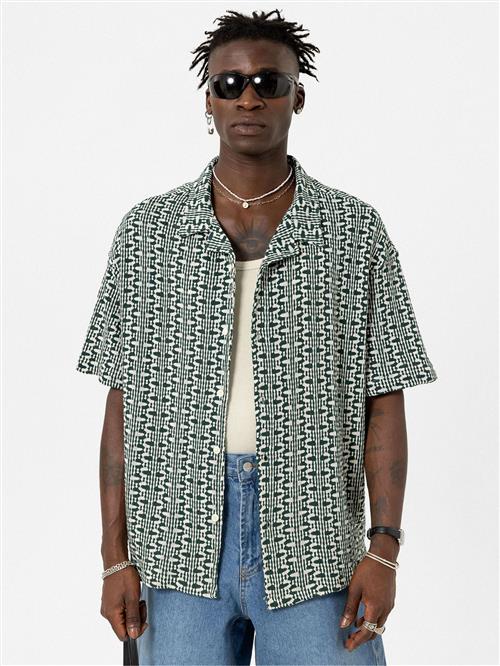 VAMOS CLO Skjorte  mørkeblå / hvid