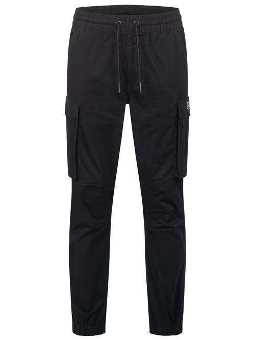 LONSDALE Cargobukser  sort / hvid