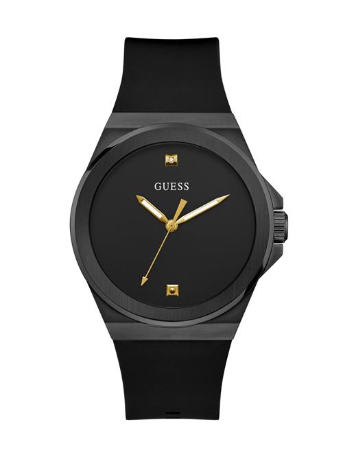 GUESS Analogt ur 'Vinyl'  guld / sort