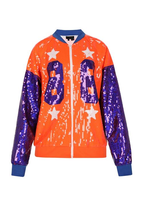 NAEMI Overgangsjakke  indigo / mørkeorange / hvid