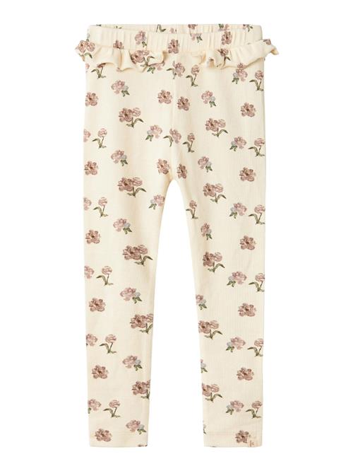 Lil'Atelier Leggings  creme / mørkegrøn / rosé
