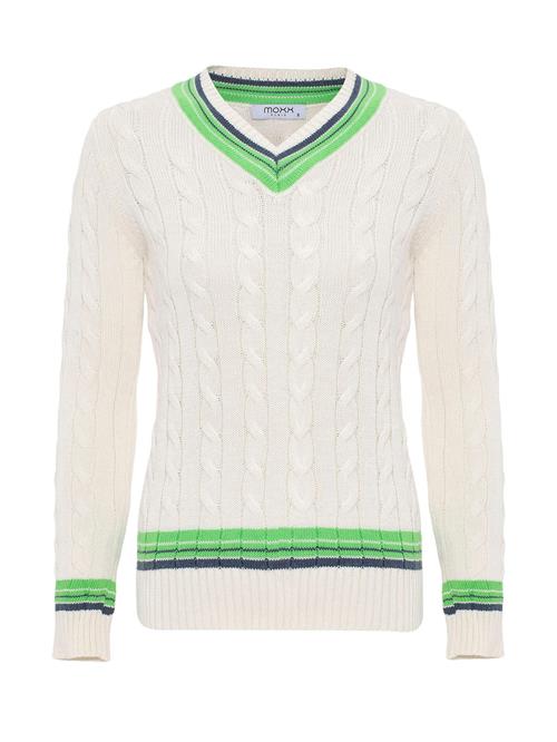 Moxx Paris Pullover  ecru / navy / grøn