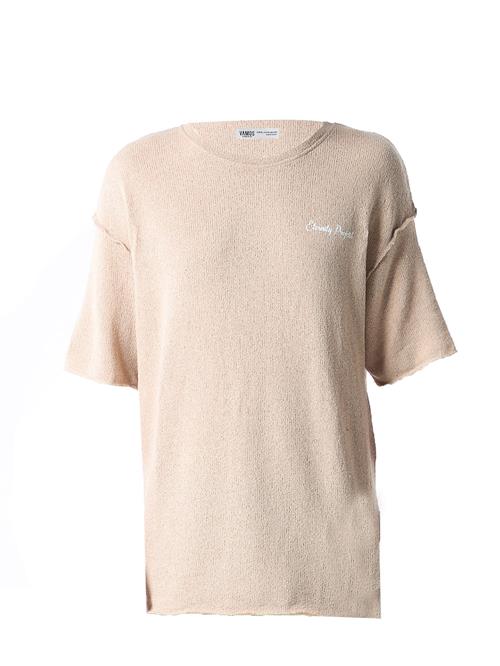 VAMOS CLO Bluser & t-shirts  beige / hvid