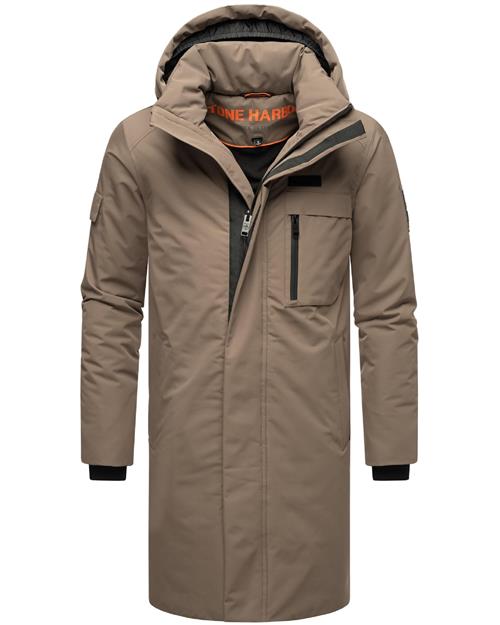 STONE HARBOUR Vinterfrakke 'Xandroo XX'  brokade / sort