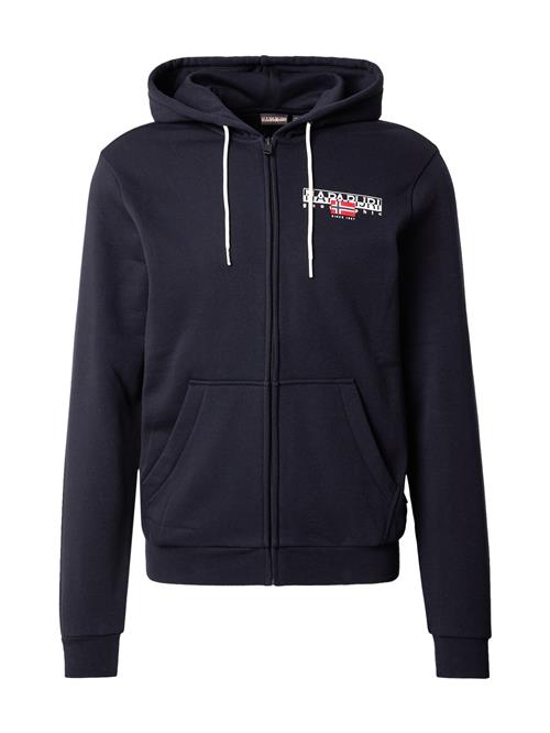 NAPAPIJRI Sweatjakke 'B-Almer'  rød / sort / hvid