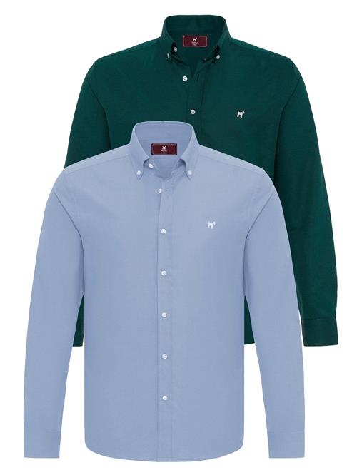 Williot Skjorte  blå / grøn / hvid