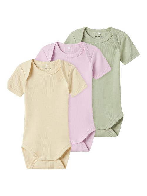 NAME IT Sparkedragt/Body  chamois / grøn / lilla