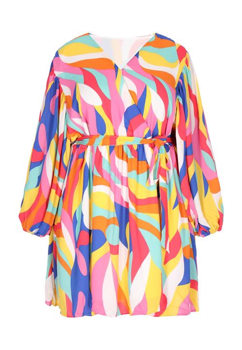 ebeeza Kjole  blå / citron / blandingsfarvet / lys pink / hvid