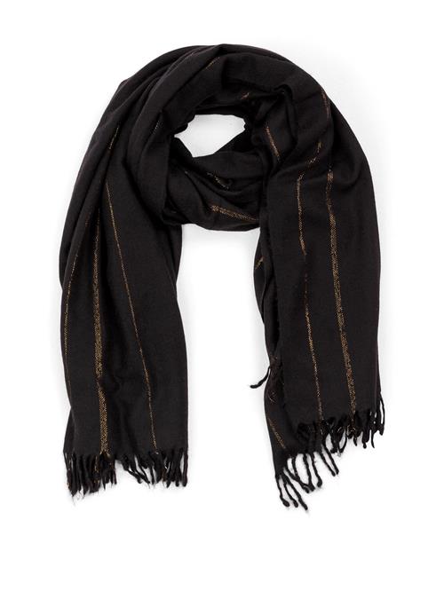 CASH-MERE.CH Sjal  beige / sort