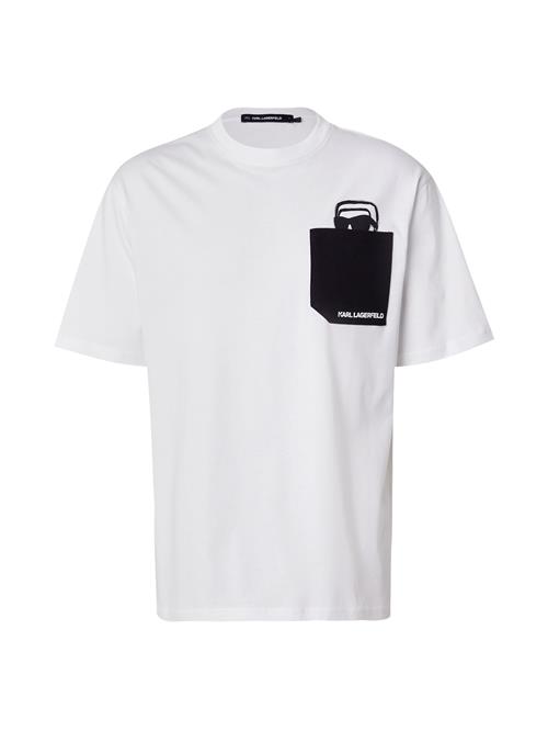 Karl Lagerfeld Bluser & t-shirts 'Ikon Peek-A-Boo'  sort / hvid
