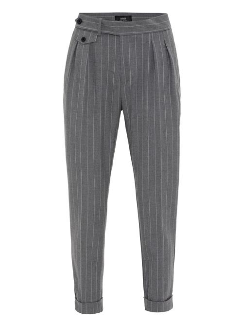 Antioch Bukser med lægfolder  grå / hvid