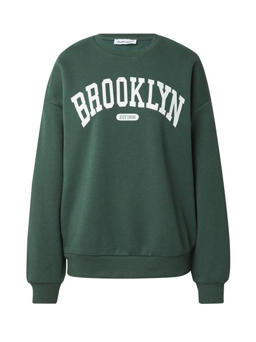 studioselect Sweatshirt 'Joy'  mørkegrøn / hvid