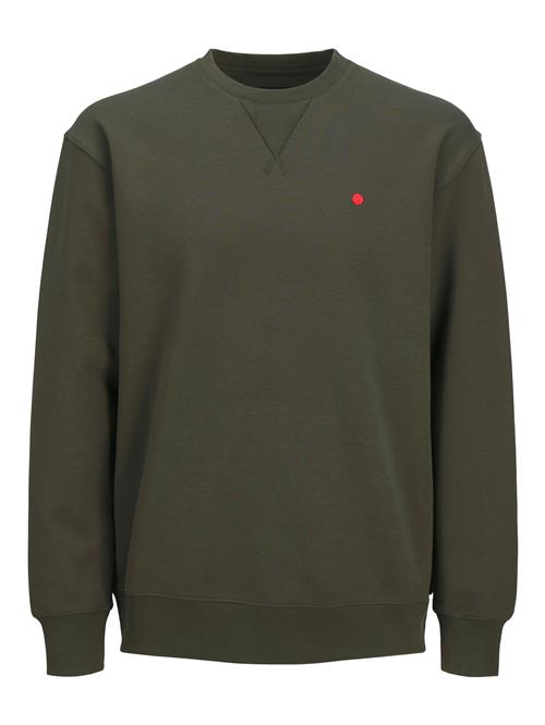 JACK & JONES Sweatshirt 'RDDScott'  oliven / rød