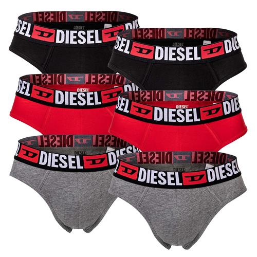 DIESEL Slip  grå-meleret / cranberry / sort / hvid