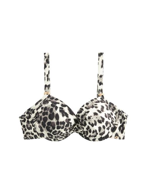 Next Bikinioverdel  mørkegrå / sort / hvid