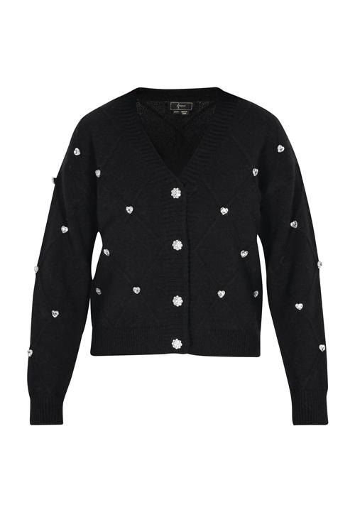faina Cardigan  sort / transparent