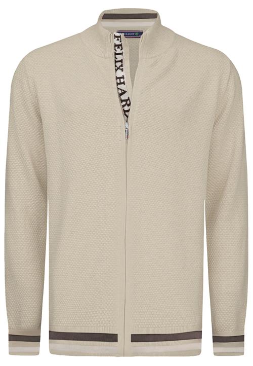 Felix Hardy Cardigan  beige / blodrød / sort