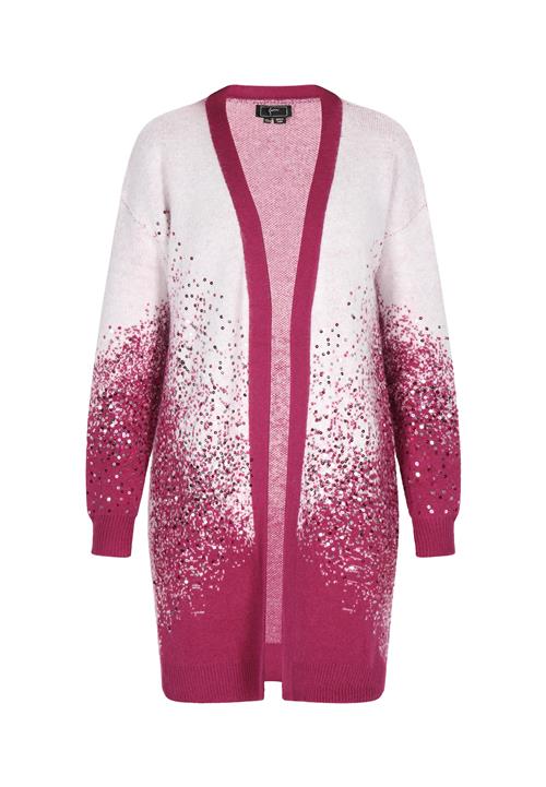 faina Cardigan  mørk pink / uldhvid