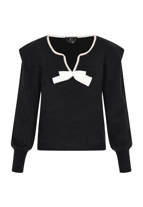 faina Pullover  sort / uldhvid