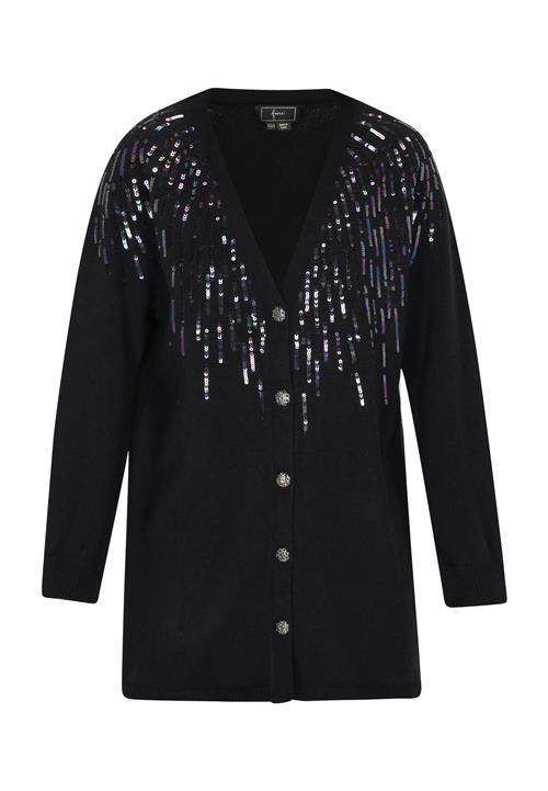 faina Cardigan  mørkeblå / mørkelilla / sort / sølv