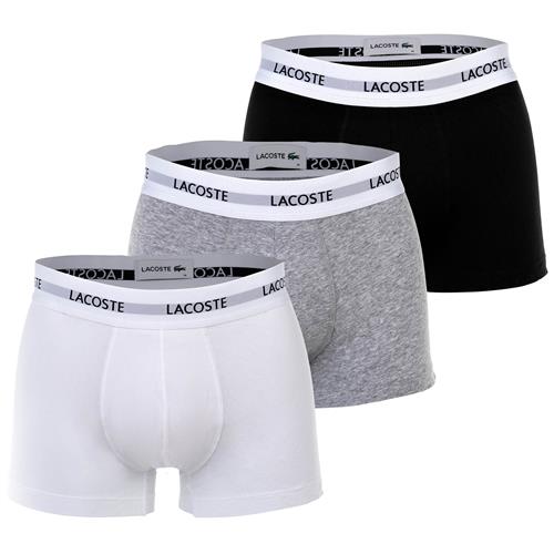 LACOSTE Boksershorts  grå / sort / hvid