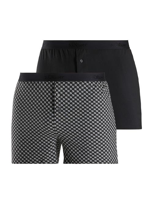 s.Oliver Boksershorts  lysegrå / sort