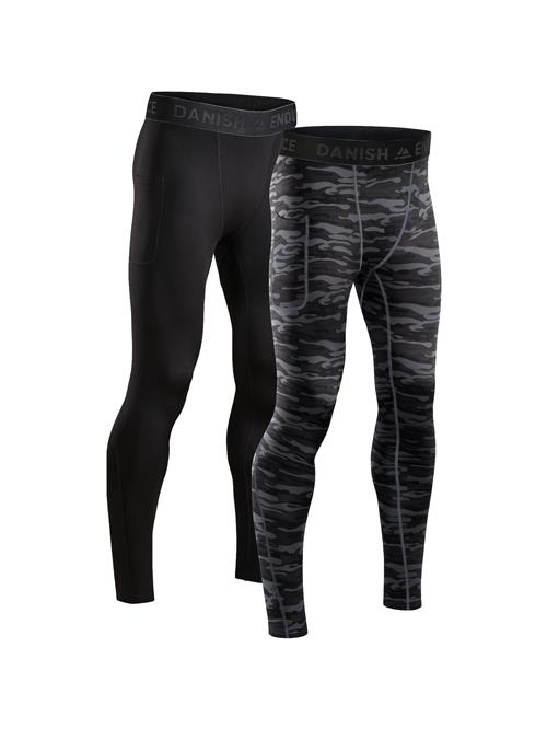 DANISH ENDURANCE Funktionsbukser 'Compression Tights'  grå / sort
