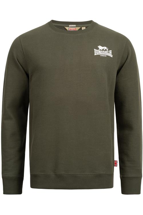 LONSDALE Sweatshirt 'Longridge'  oliven / hvid