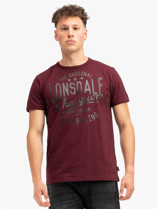 LONSDALE Bluser & t-shirts 'HAREHILLS'  antracit / mørkerød