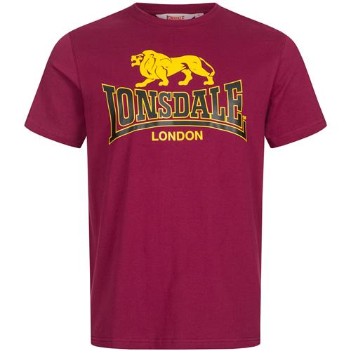 LONSDALE Bluser & t-shirts 'Taverham'  gul / mørkerød / sort