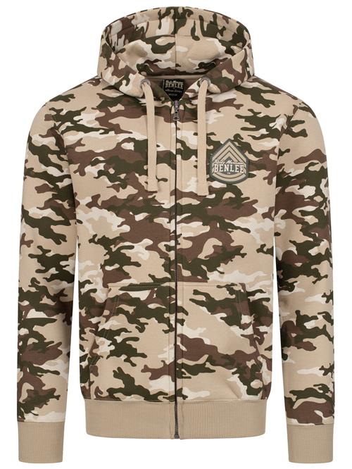 Benlee Sportssweatjakke 'Frasen'  lysebrun / mørkebrun / oliven / hvid