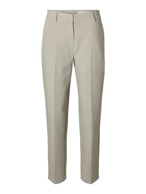 SELECTED Bukser med fals 'SLFRit-Ria'  greige