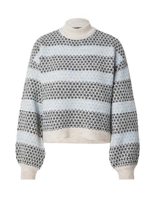 VERO MODA Pullover 'Trixie'  lysebeige / lyseblå / sort
