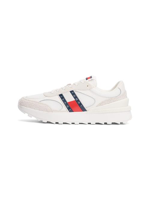 Tommy Jeans Sneaker low 'Technical Running Ess'  mørkeblå / kirsebærsrød / hvid
