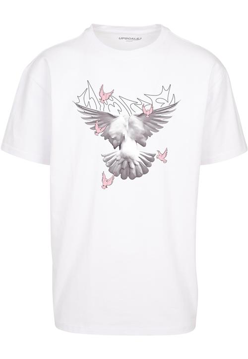 MT Upscale Bluser & t-shirts 'Doves'  stone / lys pink / hvid