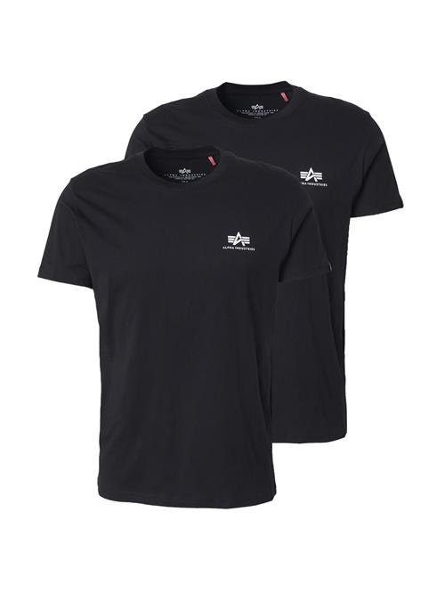 ALPHA INDUSTRIES Bluser & t-shirts  sort / hvid
